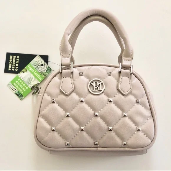 Badgley Mischka Quilted Crossbody Mini Bag with Silver-Tone Studs - Picture 16 of 16